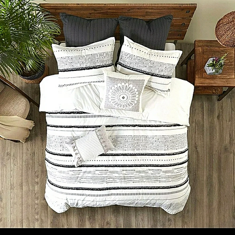 Farm Core Shabby Chic Boho Coastal Minimalist Cotton King Pillowcases Ink & Ivy